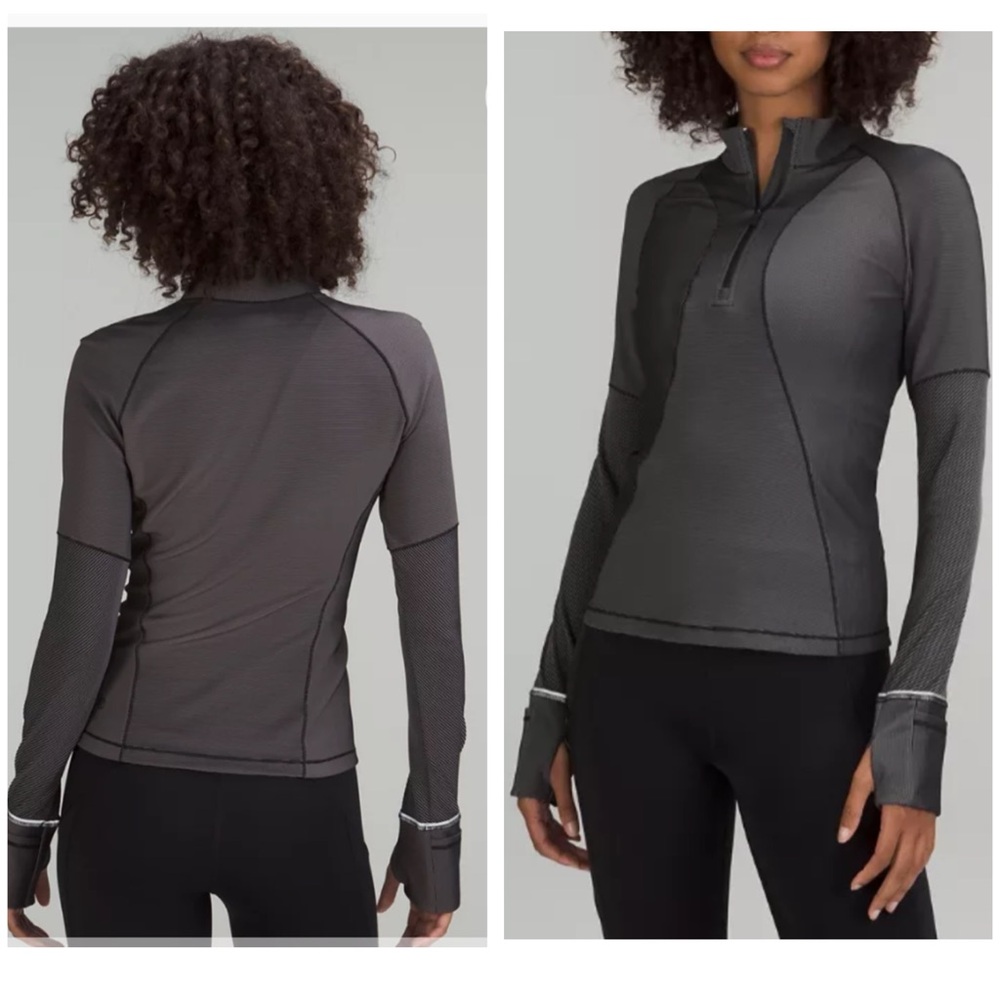 lululemon athletica Black and Gray Sweatshirt